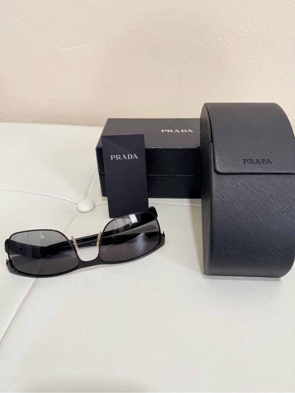 Prada Black Polarized Sunglasses with Case